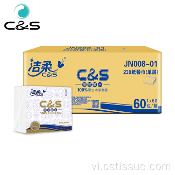 Chất lượng cao 1 ply phục vụ giấy khăn ăn khăn ăn